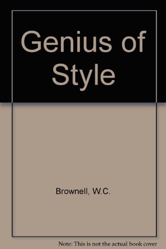 Beispielbild fr The Genius of Style zum Verkauf von ThriftBooks-Atlanta