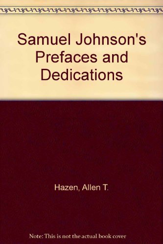 9780804617499: Samuel Johnson's Prefaces and Dedications