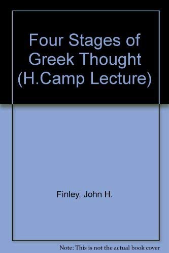 Imagen de archivo de Four Stages of Greek Thought a la venta por Better World Books