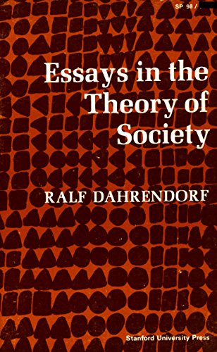 Beispielbild fr Essays in the Theory of Society zum Verkauf von Better World Books