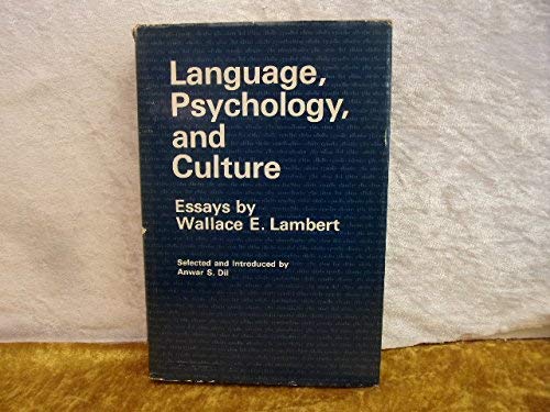 Imagen de archivo de Language, Psychology, and Culture: Essays by Wallace E. Lambert a la venta por PsychoBabel & Skoob Books