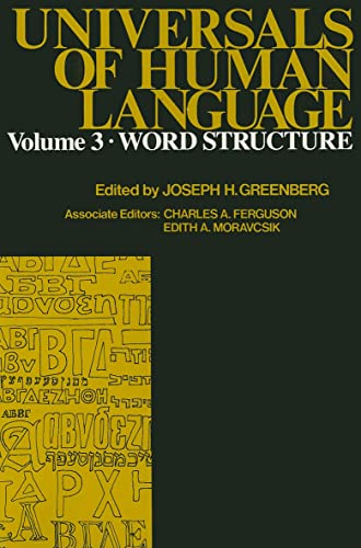 9780804709682: Universals of Human Language, Volume 3: Word Structure