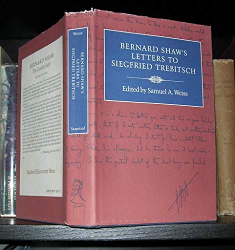 Imagen de archivo de Bernard Shaw's Letters to Siegfried Trebitsch a la venta por Willis Monie-Books, ABAA