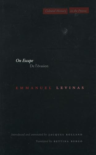 Imagen de archivo de On Escape: De lvasion (Cultural Memory in the Present) a la venta por Solr Books