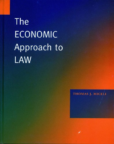 Beispielbild fr The Economic Approach to Law zum Verkauf von Wonder Book