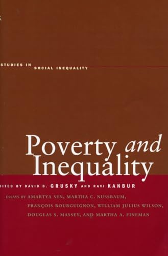 Stock image for Poverty and Inequality (Studies in Social Inequality) for sale by SecondSale