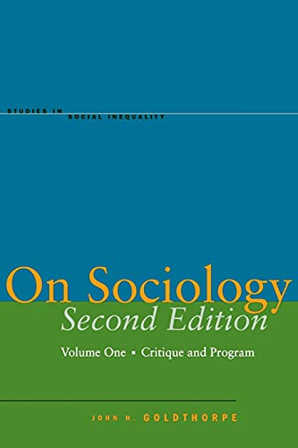 Stock image for On Sociology. Volume One (1): Critique and Program for sale by G. & J. CHESTERS
