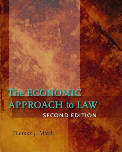 Beispielbild fr The Economic Approach to Law, Second Edition zum Verkauf von BookHolders