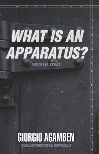 Beispielbild für What Is an Apparatus?" and Other Essays (Meridian: Crossing Aesthetics) zum Verkauf von WorldofBooks