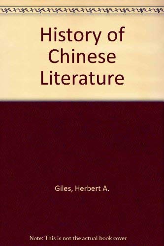 Stock image for A History of Chinese Literature for sale by HPB-Diamond