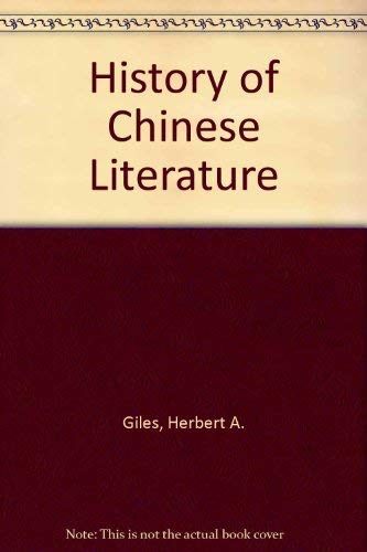 Stock image for A History of Chinese Literature for sale by ThriftBooks-Atlanta