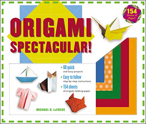 Imagen de archivo de Origami Spectacular! Kit: [Origami Kit with Book, 154 Papers, 60 Projects] a la venta por HPB Inc.