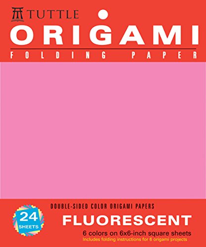9780804837552: Origami Hanging Paper - Fluorescent 6" - 24 Sheets: Tuttle Origami Paper: High-Quality Origami Sheets Printed with 6 Different Colors: Instructions for 6 Projects Included