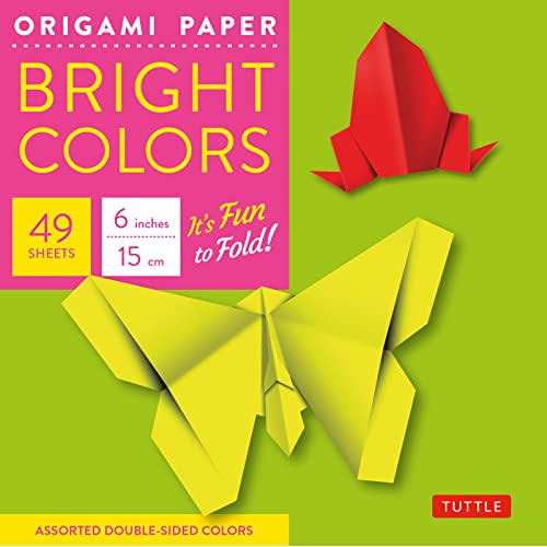Imagen de archivo de Origami Paper - Bright Colors - 6 - 49 Sheets: Tuttle Origami Paper: High-Quality Origami Sheets Printed with 6 Different Colors: Instructions for Origami Projects Included a la venta por Lakeside Books