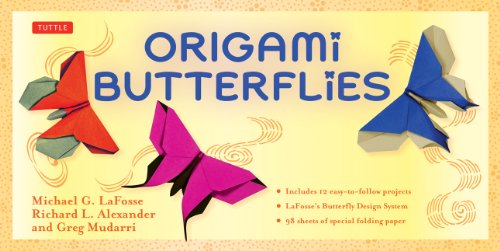 Stock image for Origami Butterflies Kit: Kit Includes 2 Origami Books, 12 Fun Projects, 98 Origami Papers and Instructional DVD: Great for Both Kids and Adults for sale by -OnTimeBooks-