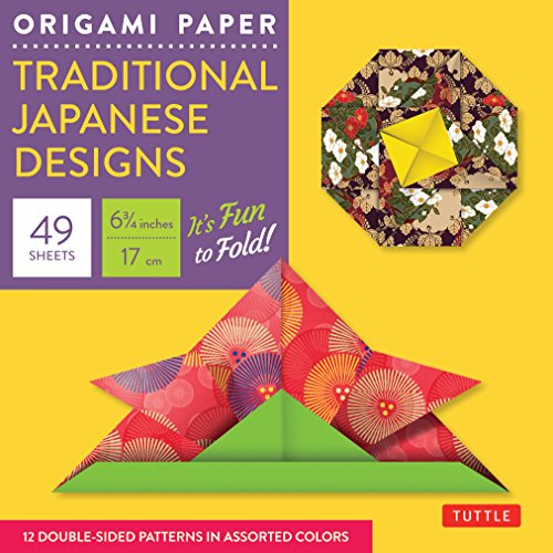 Stock image for Origami Paper - Traditional Japanese Designs - Small 6 3/4: Tuttle Origami Paper: 48 Origami Sheets Printed with 12 Different Patterns: Instructions f for sale by ThriftBooks-Dallas