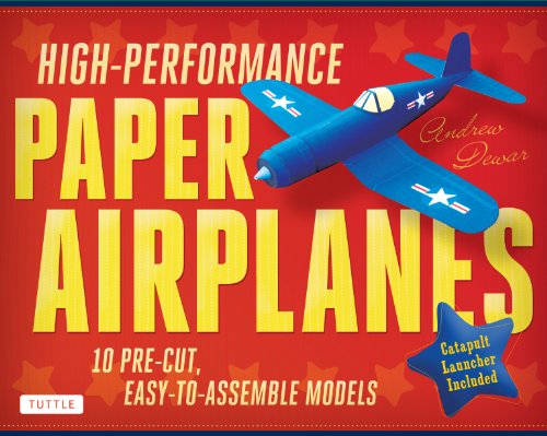 Stock image for High-Performance Paper Airplanes Kit: 10 Pre-cut, Easy-to-Assemble Models: Kit with Pop-Out Cards, Paper Airplanes Book, & Catapult Launcher: Great for Kids and Parents! for sale by Village Works
