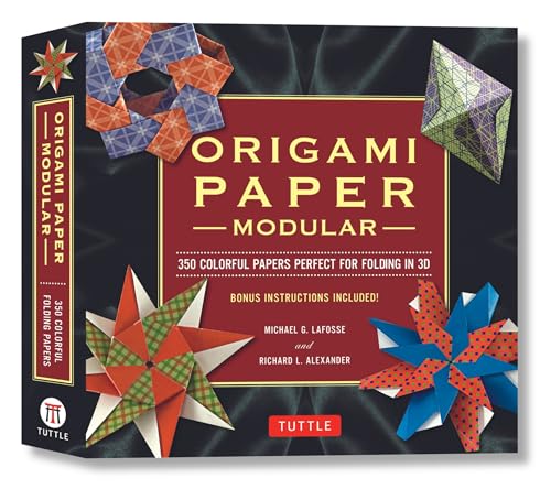 9780804843218: Modular Origami Paper Pack: 350 Colorful 3(" size) Papers for Folding in 3D: Tuttle Origami Paper and instruction book of 6 models