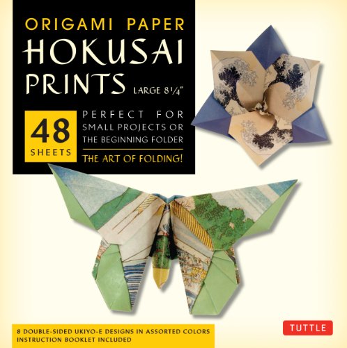 9780804844536: Origami Paper - Hokusai Prints - Large 8 1/4" - 48 Sheets: Tuttle Origami Paper: Double-Sided Origami Sheets Printed with 8 Different Designs (Instructions for 6 Projects Included)