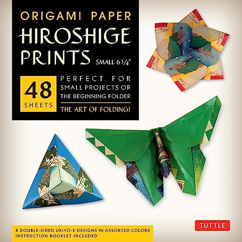 Stock image for Origami Paper - Hiroshige Prints - Small 6 3/4" - 48 Sheets: Tuttle Origami Paper: High-Quality Origami Sheets Printed with 8 Different Designs: Instructions for 6 Projects Included for sale by Bellwetherbooks