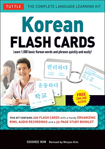 Beispielbild fr Korean Flash Cards Kit: Learn 1,000 Basic Korean Words and Phrases Quickly and Easily! (Hangul & Romanized Forms) Downloadable Audio Included zum Verkauf von HPB-Diamond