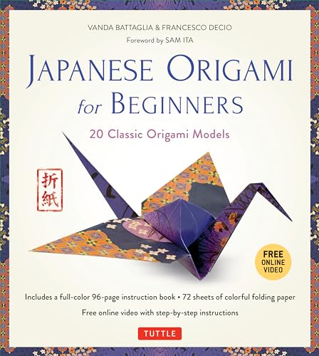 Stock image for Japanese Origami for Beginners Kit: 20 Classic Origami Models: Kit with 96-page Origami Book, 72 High-Quality Origami Papers and Instructional DVD: Great for Kids and Adults! for sale by Lakeside Books