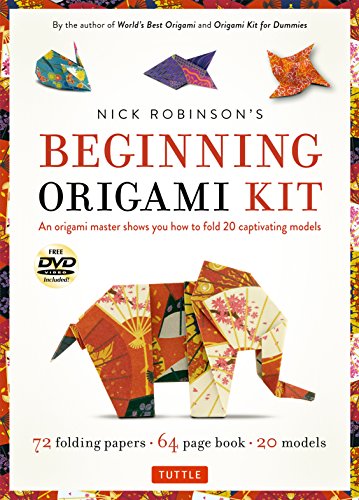 9780804845441: Nick Robinson's Beginning Origami Kit: An Origami Master Shows You how to Fold 20 Captivating Models: Kit with Origami Book, 72 Origami Papers & DVD