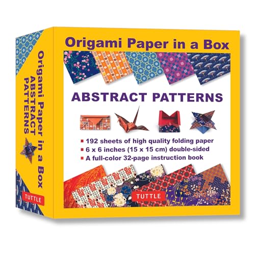Imagen de archivo de Origami Paper in a Box - Abstract Patterns: 192 Sheets of Tuttle Origami Paper: 6x6 Inch Origami Paper Printed with 10 Different Patterns: 32-page Instructional Book of 4 Projects a la venta por Bellwetherbooks