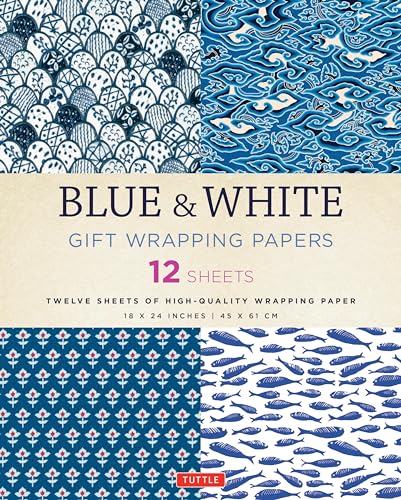 Beispielbild fr Blue &amp; White Gift Wrapping Papers - 12 Sheets zum Verkauf von Blackwell's