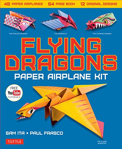 Beispielbild fr Flying Dragons Paper Airplane Kit: 48 Paper Airplanes, 64 Page Instruction Book, 12 Original Designs, YouTube Video Tutorials zum Verkauf von Bellwetherbooks