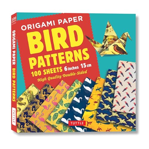 9780804849289: Origami Paper - Bird Patterns - 6 Inch 15 Cm: Tuttle Origami Paper: High-quality Origami Sheets Printed With 8 Different Designs: Instructions for 8 Projects Included