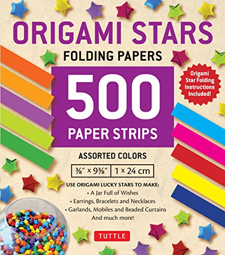 Stock image for Origami Stars Papers 500 Paper Strips in Assorted Colors: 10 Colors - 500 Sheets - Easy Instructions for sale by Save With Sam