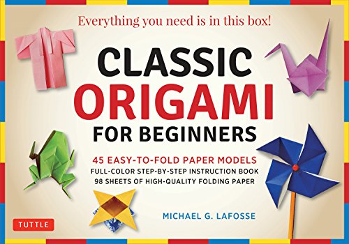 Beispielbild fr Classic Origami for Beginners Kit: 45 Easy-to-Fold Paper Models: Full-color instruction book; 98 sheets of Folding Paper: Everything you need is in this box! zum Verkauf von Books From California