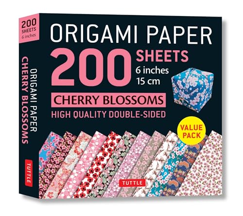 9780804850315: Origami Paper 200 Sheets Cherry Blossoms 6 (15 CM): Tuttle Origami Paper: Double Sided Origami Sheets Printed with 12 Different Designs (Instructions: ... Colors: Instructions for 8 Projects Included
