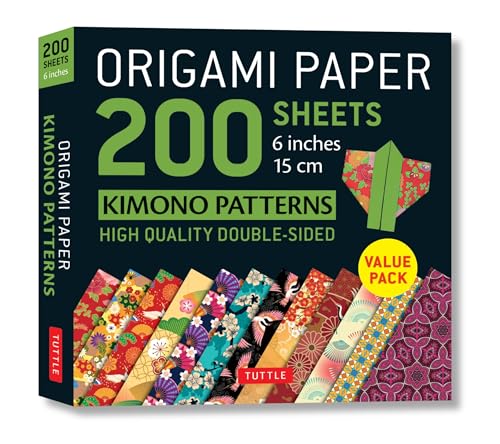 Beispielbild fr Origami Paper 200 Sheets Kimono Patterns 6" (15 Cm) zum Verkauf von Blackwell's