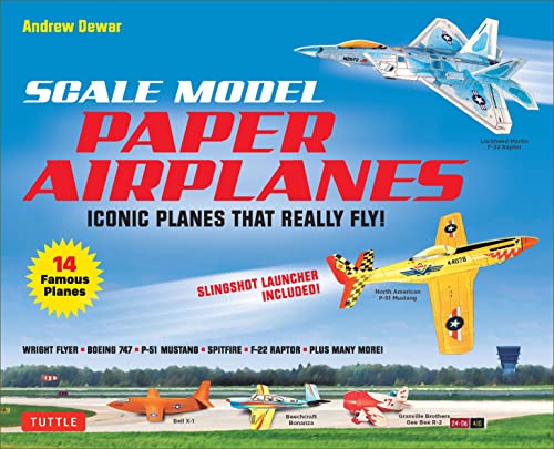 9780804851084: Scale Model Paper Airplanes Kit: Iconic Planes That Really Fly! Slingshot Launcher Included! - Just Pop-out and Assemble (14 Famous Pop-out Airplanes)