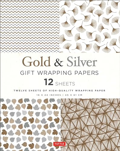 Beispielbild fr Gold Silver Gift Wrapping Papers - 12 Sheets: 18 x 24 inch (45 x 61 cm) Wrapping Paper zum Verkauf von Books-FYI, Inc.