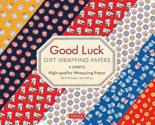 9780804851152: Good Luck Gift Wrapping Papers: 6 Sheets of High-quality 24 X 18 Inch Wrapping Paper: 6 Sheets of High-Quality 18 x 24 inch Wrapping Paper
