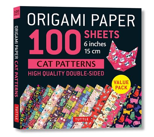 Beispielbild fr Origami Paper 100 Sheets Cat Patterns 6" (15 Cm) zum Verkauf von Blackwell's