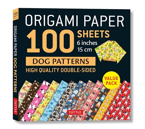 Imagen de archivo de Origami Paper 100 sheets Dog Patterns 6" (15 cm): Tuttle Origami Paper: Double-Sided Origami Sheets Printed with 12 Different Patterns: Instructions for 6 Projects Included a la venta por Bellwetherbooks