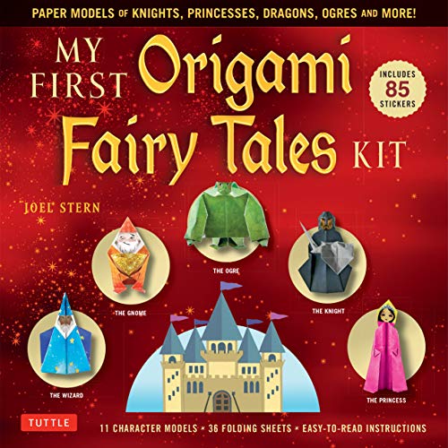 Stock image for My First Origami Fairy Tales Kit: Paper Models of Knights, Princesses, Dragons, Ogres and More! (includes Folding Sheets, Easy-to-Read Instructions, Story Backdrops, 85 stickers) for sale by HPB Inc.
