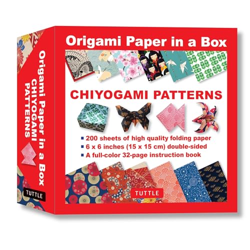 9780804852043: Origami Paper in a Box - Chiyogami Patterns. 200 Sheets of Tuttle Origami Paper