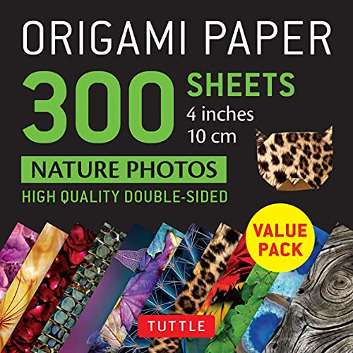 Beispielbild fr Origami Paper 300 Sheets Nature Photo Patterns 4" (10 Cm) zum Verkauf von Blackwell's