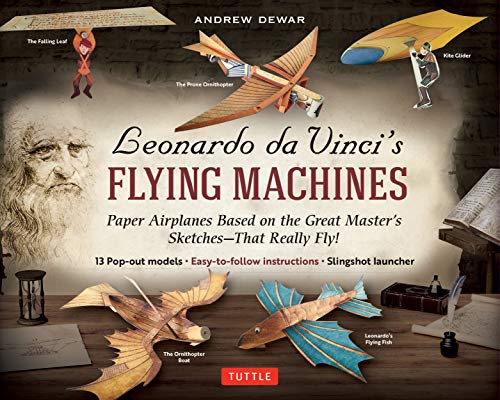 Imagen de archivo de Leonardo da Vinci's Flying Machines Kit: Paper Airplanes Based on The Great Master's Sketches - That Really Fly! (13 Pop-Out Models; Easy-to-Follow Instructions; Slingshot Launcher) a la venta por Books for Life