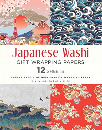 9780804852333: Japanese Washi Gift Wrapping Papers: 12 Sheets of High-Quality 18 x 24" (45 x 61 cm) Wrapping Paper: 18 x 24 inch (45 x 61 cm) Wrapping Paper