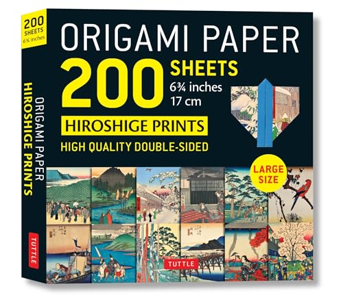 Imagen de archivo de Origami Paper 200 sheets Hiroshige Prints 6 3/4" (17 cm): High-Quality Double Sided Origami Sheets With 12 Different Woodblock Prints (Instructions for 6 Projects Included) a la venta por Bellwetherbooks