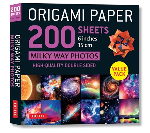 9780804853651: Origami Paper 200 Sheets Milky Way Photos: Tuttle Origami Paper: High-quality Double Sided Origami Sheets Printed With 12 Different Photographs - Includes Instructions for 6 Projects