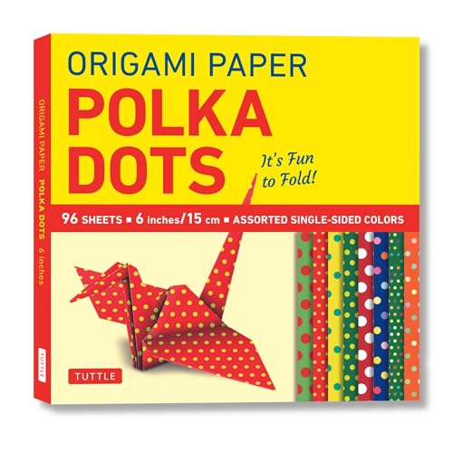 9780804853934: Origami Paper 96 sheets - Polka Dots 6 inch (15 cm): Tuttle Origami Paper: Origami Sheets Printed with 8 Different Patterns: Instructions for 6 Projects Included