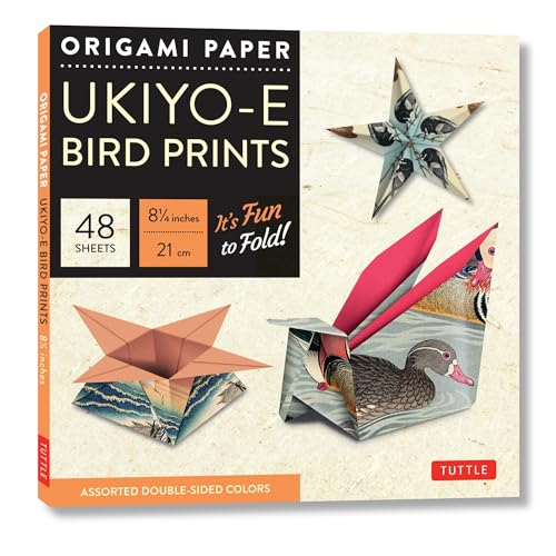9780804853958: Origami Paper 8 1/4" (21 cm) Ukiyo-e Bird Print 48 Sheets: Tuttle Origami Paper: Double-Sided Origami Sheets Printed with 8 Different Designs: Instructions for 6 Projects Included