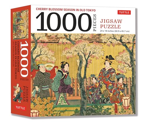 Stock image for Cherry Blossom Season in Old Tokyo- 1000 Piece Jigsaw Puzzle: Woodblock Print by Utagawa Kunisada (Finished Size 24 in X 18 in) for sale by Bellwetherbooks